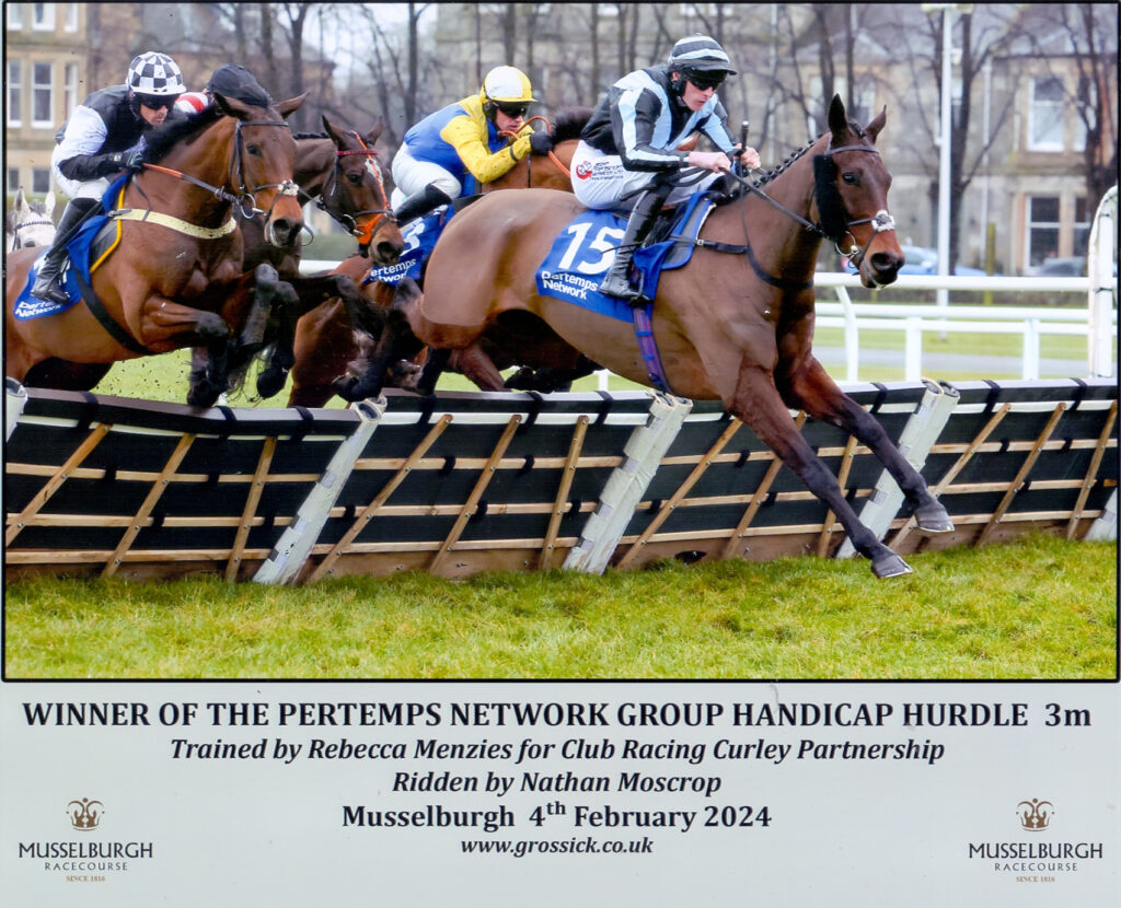 Curley winning at Musselburgh 4th Feb 2024